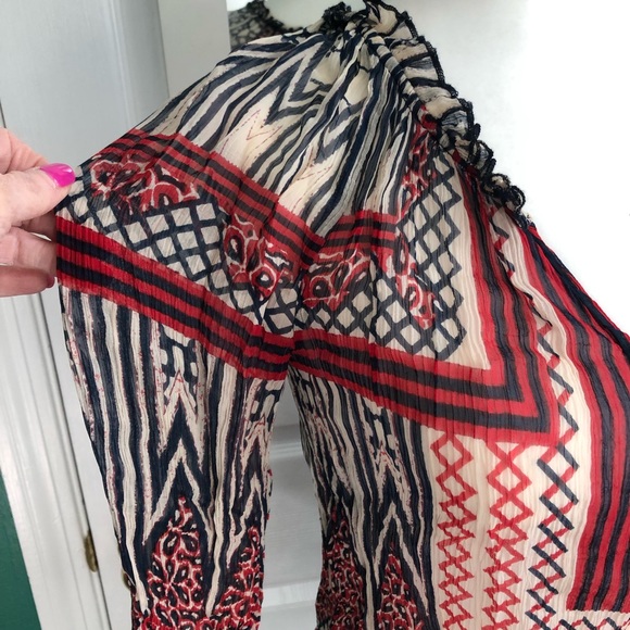 Lucky Brand xs red, white,blue long sleeve top - Picture 4 of 11